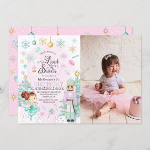 Invitación Nutcracker Sugar Plum Fairy Navidades Cumpleaños