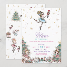 Invitación Nutcracker Sugar Plum Fairy Navidades Cumpleaños