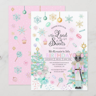 Invitación Nutcracker Sugar Plum Fairy Navidades Cumpleaños