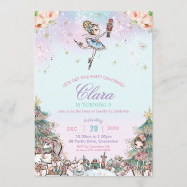 Invitación Nutcracker Sugar Plum Fairy Navidades Cumpleaños