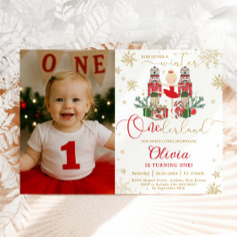 Invitación Nutcracker Winter Onederland 1st Birthday Photo