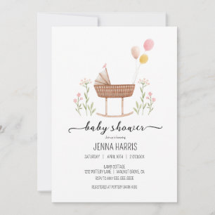 Invitación nutricional de Chica de Baby Shower de