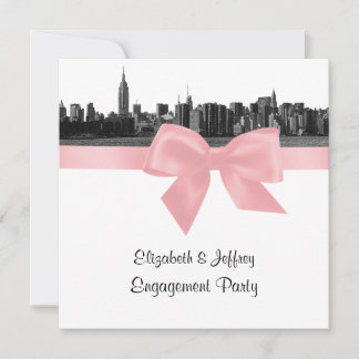 Invitación NYC Línea ancha Etched BW Pty SQ