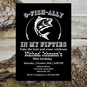 Invitación O-fish-ally In my Fifty 50th Birthday Party