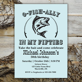 Invitación O-fish-ally In my Fifty 50th Birthday Party