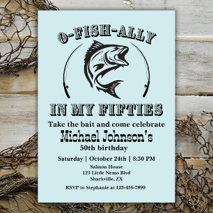 Invitación O-fish-ally In my Fifty 50th Birthday Party