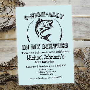 Invitación O-fish-ally In my Sixties 60th Birthday Party (Fie