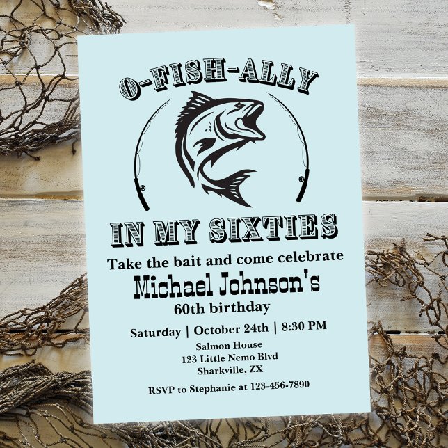 Invitación O-fish-ally In my Sixties 60th Birthday Party (Fie (Subido por el creador)