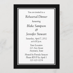 Invitación o Invitación a la boda negra Personaliz