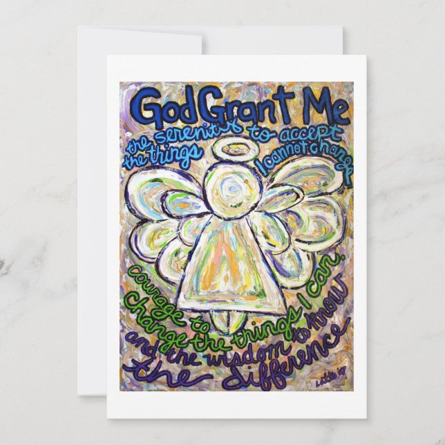 Invitación o invitación al arte de Serenity Prayer (Anverso)