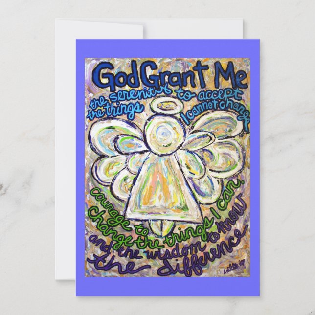 Invitación o invitación al arte de Serenity Prayer (Anverso)