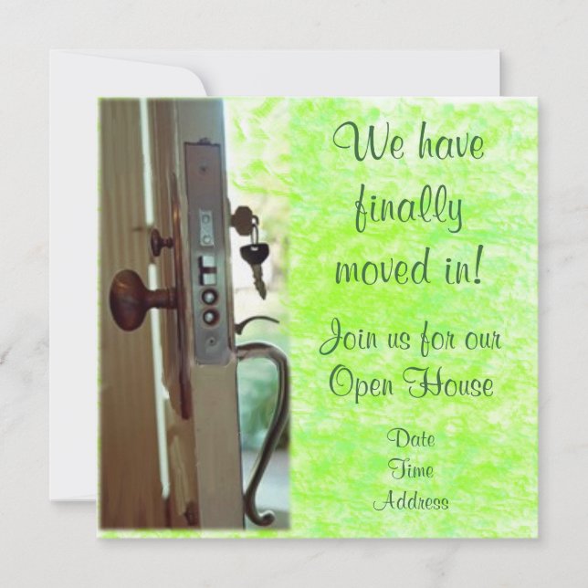 Invitación o invitación del estreno de una casa (Anverso)