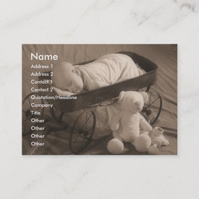 Invitación o negocio del bebé (Anverso)