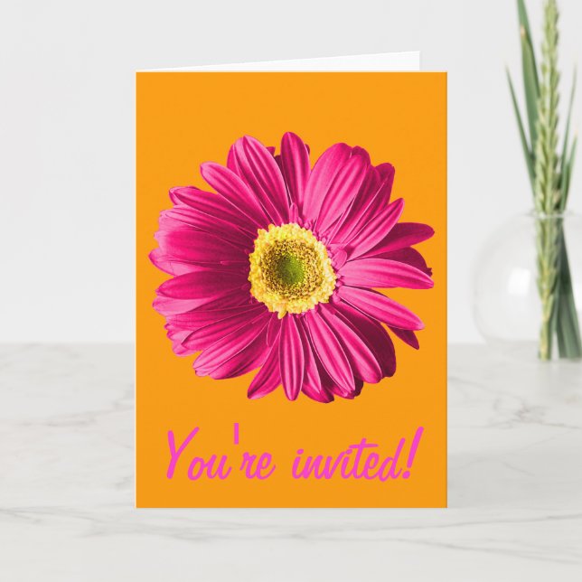 Invitación O Personalizado A La Flor De Fuchsia Da (Anverso)