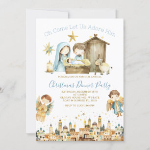 Invitación O Venga, Adorémosle Fiesta Cristiana Natividad