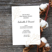 Oak otoñal deja a Boda Brunch