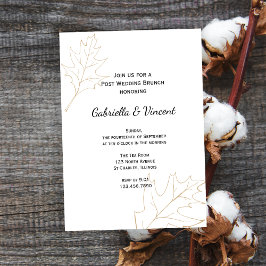 Invitación Oak otoñal deja a Boda Brunch