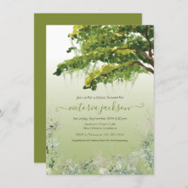 Invitación Oak Tree Spanish Moss Floral Southern Charm Invita