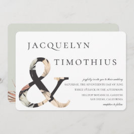 Invitación Oasis costero Boho-Moda Ampersand Boda