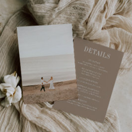 Invitación OASIS Wedding Photo Details Card