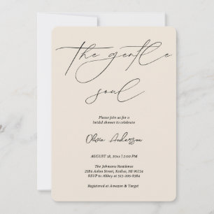 Invitación Oat Beige Alpine La Ducha Bridal Gentle Soul