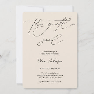 Invitación Oat Beige Alpine La Ducha Bridal Gentle Soul
