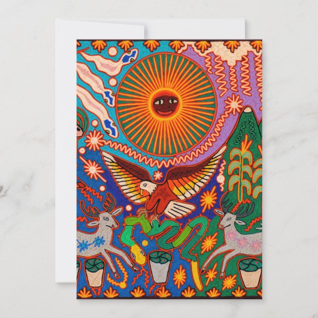 Invitación Oaxaca México Viaje del arte tribal maya mexicano (Anverso)