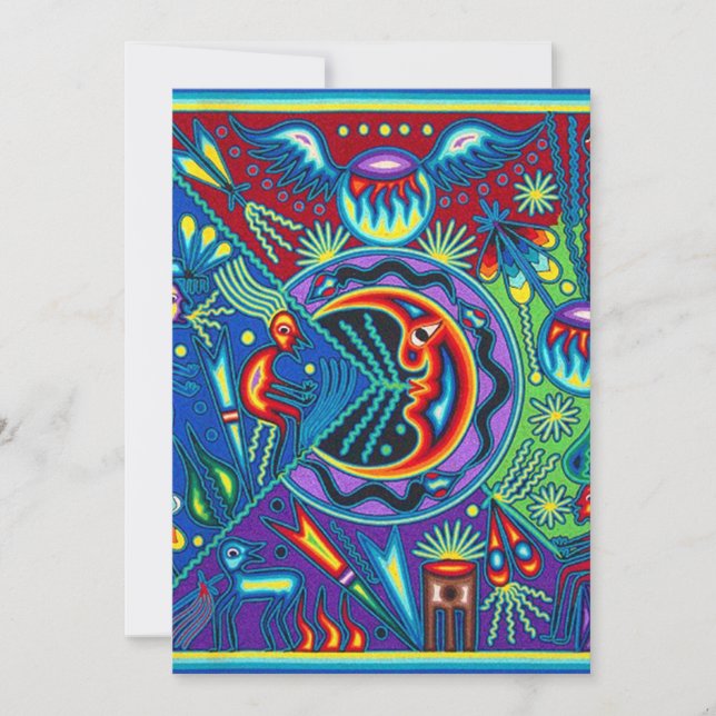 Invitación Oaxaca México Viaje del arte tribal maya mexicano (Anverso)