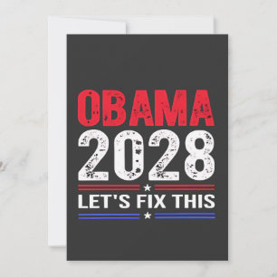 Invitación Obama 2028 arreglemos las elecciones de la democra