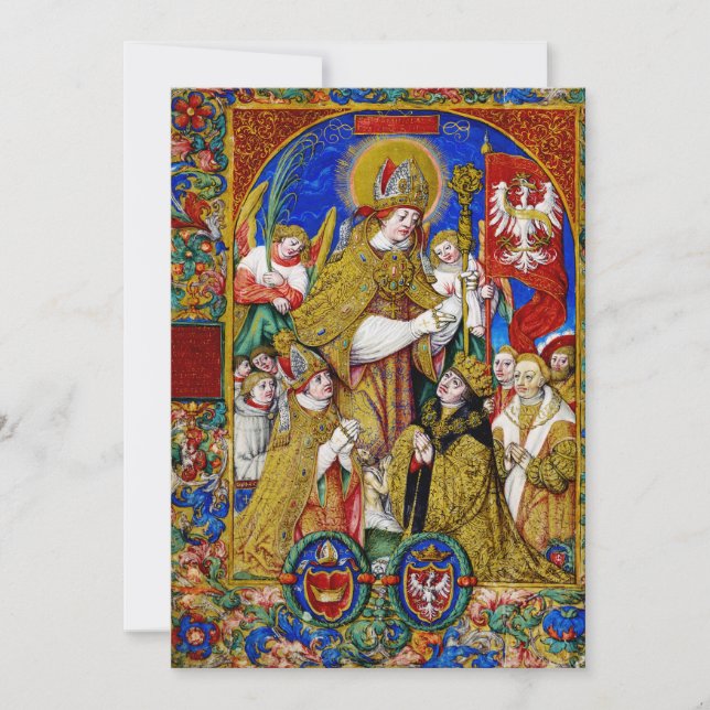 Invitación Obispo y mártir de San Stanislaus (Anverso)