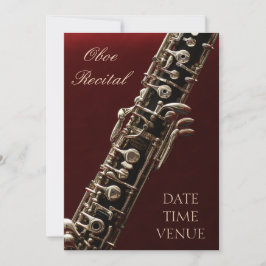 Invitación Oboe Rendimiento elegante y elegante