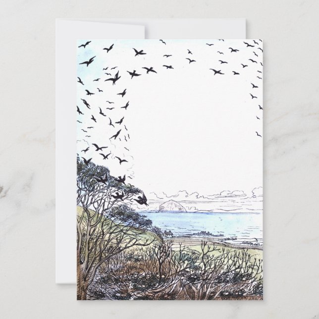 Invitación Obra artística de Beach Birds (Anverso)