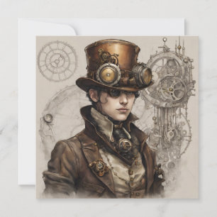 Invitación Obra de Steampunk Victorian Gentleman