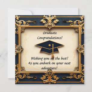 Invitación Obras de arte de graduación con globos