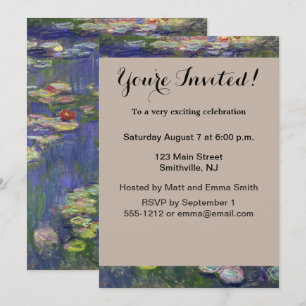 Invitación Obras maestras de nenúfares de Monet