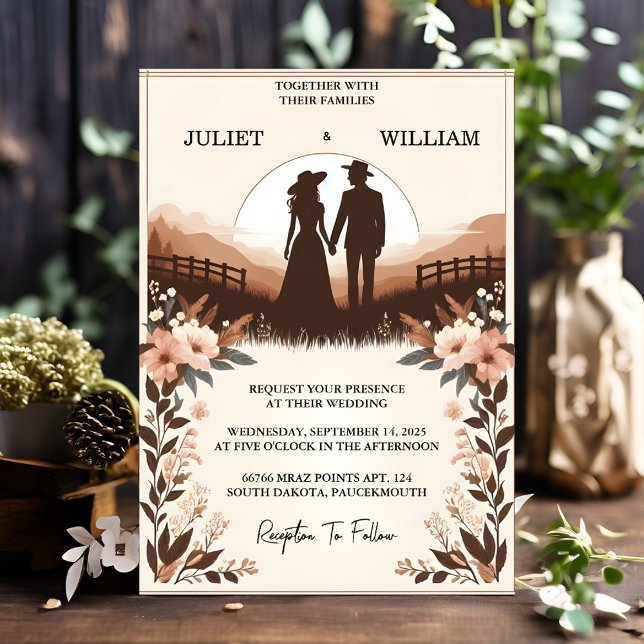 Invitación Obtén Boda Rústico de Boho Boho de Primavera Flora (Subido por el creador)