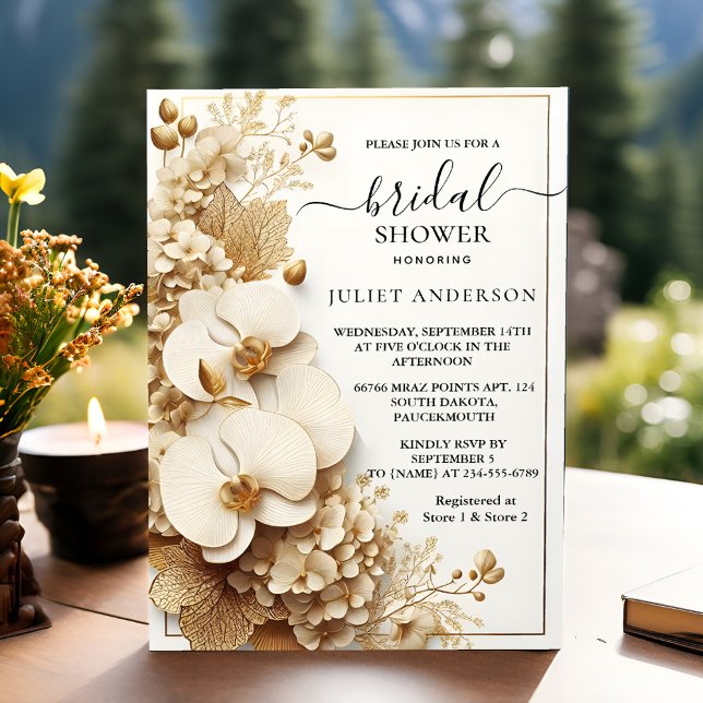 Invitación Obtén ducha de novia clásica simple y formal (Subido por el creador)