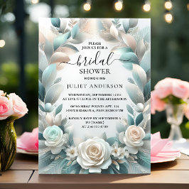 Invitación Obtén ducha de novia Metalizado brillante de gama 