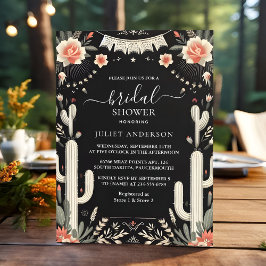 Invitación Obtén Fiesta Cactus Viaja Mexicanos Bridal Shower