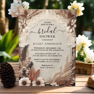 Invitación Obtén la ducha nupcial de papel reciclado de papel