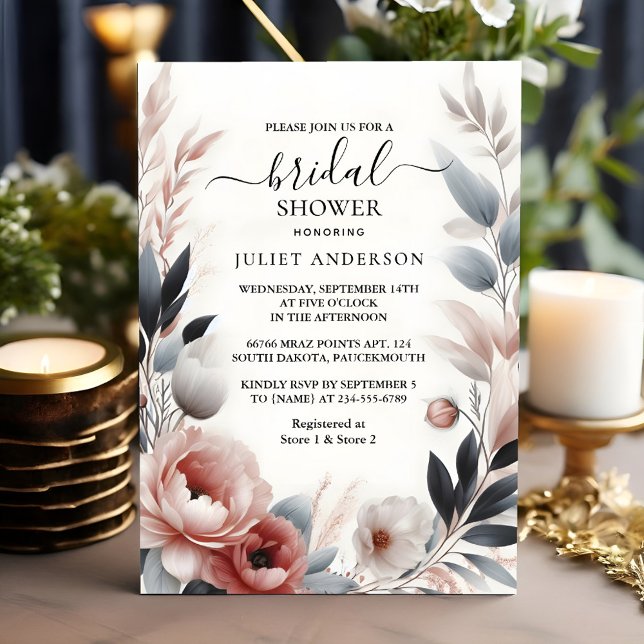 Invitación Obtén la ducha Rosa de novias del peony peony rosa (Subido por el creador)