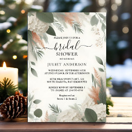 Invitación Obtén la ducha verde de novia de Rubor Peach Mint