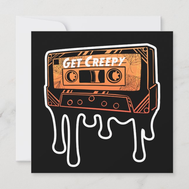 Invitación Obtén música de Halloween con una cinta de goteo d (Anverso)
