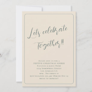 Invitación Obtén Tu Canción En El Fiesta De Navidades Azul In