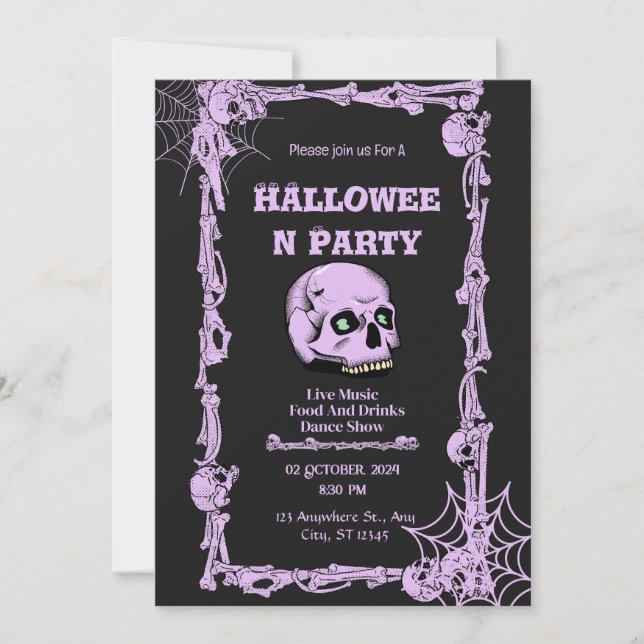 Invitación Obtén una mirada aterradora a esta Halloween (Anverso)