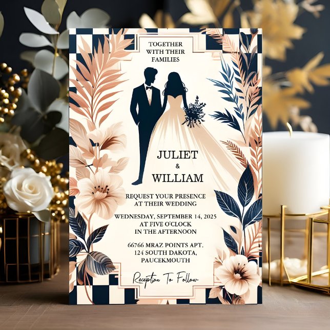 Invitación Obtener Boda retro Boho Studio Creative Illustrate (Subido por el creador)