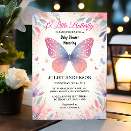 Invitación Obtener Bug Boho Soft Glow Live Butfly Baby Shower