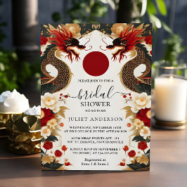 Invitación Obtener ducha de novia bilingüe china asiática Hei