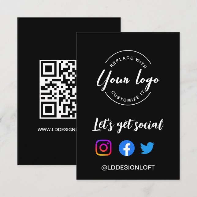 Invitación Obtengamos el logo del Personalizado del sitio web (Anverso / Reverso)