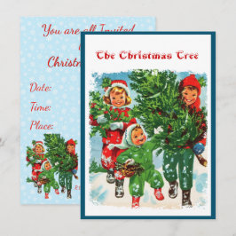Invitación Obteniendo el árbol de Navidad